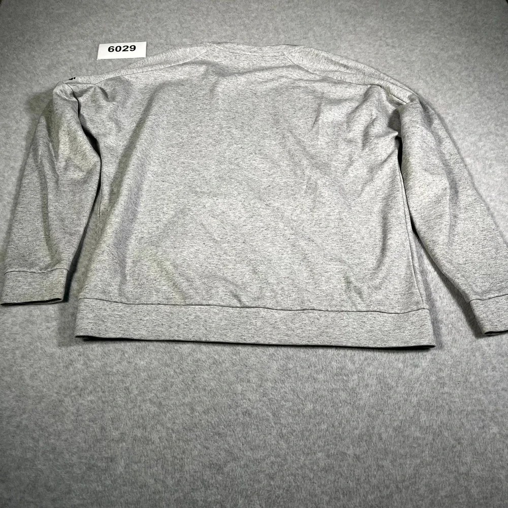 Adidas Sweatshirt Mens Large Gray Crew Neck Long Sleeve‎ Kangaroo Pocket Casual